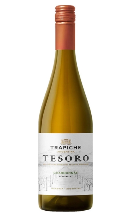 Vinho Trapiche Branco Seco Argentina Tesoro Chardonnay 750ml