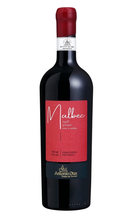 Vinho Vinícola Antônio Dias Tinto Seco Brasil Malbec 750ml