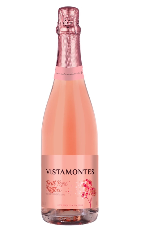 Espumante Vistamontes Rosé Brut Brasil Malbec 750ml
