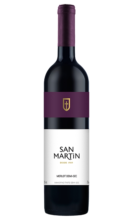 Vinho Vinícola Panizzon Tinto Meio Seco Brasil San Martin Merlot 750ml