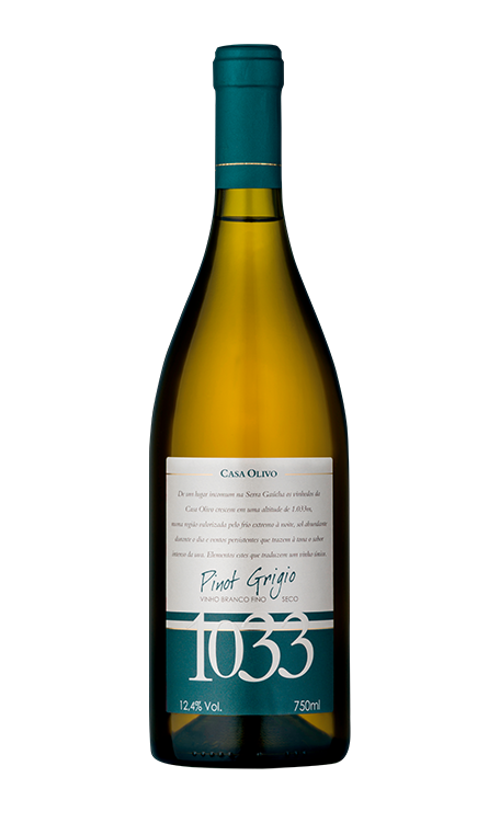 Vinho Casa Olivo Branco Seco Brasil 1033 Pinot Grigio 750ml