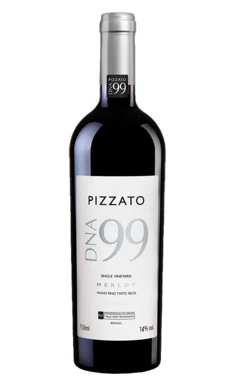 Vinho Pizzato Tinto Seco Brasil Dna 99 Merlot 2021 750ml