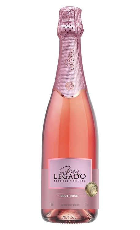 Espumante Gran Legado Rosé Brut Brasil Merlot, Pinot Noir, Pinotage 750ml