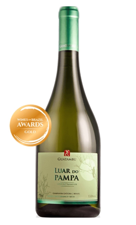 Vinho Vinícola Guatambu Branco Seco Brasil Luar do Pampa Gewurztraminer 750ml