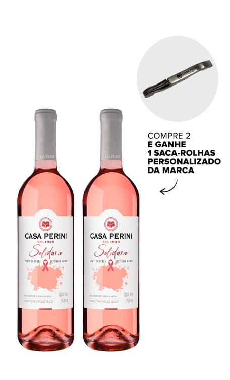 Vinho Casa Perini Rosé Seco Brasil Solidário Merlot 750ml