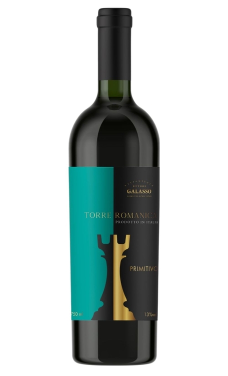 Vinho Ettore Galasso Tinto Seco Itália Torre Romanica Primitivo 750ml