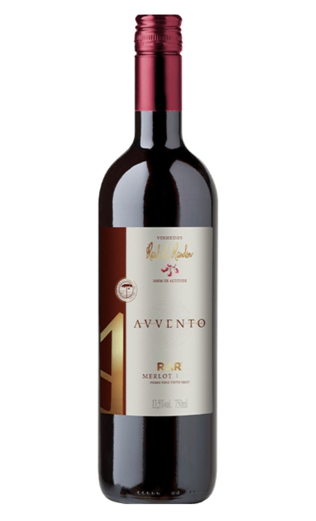 Vinho Rar Tinto Seco Brasil Avvento Merlot 750ml