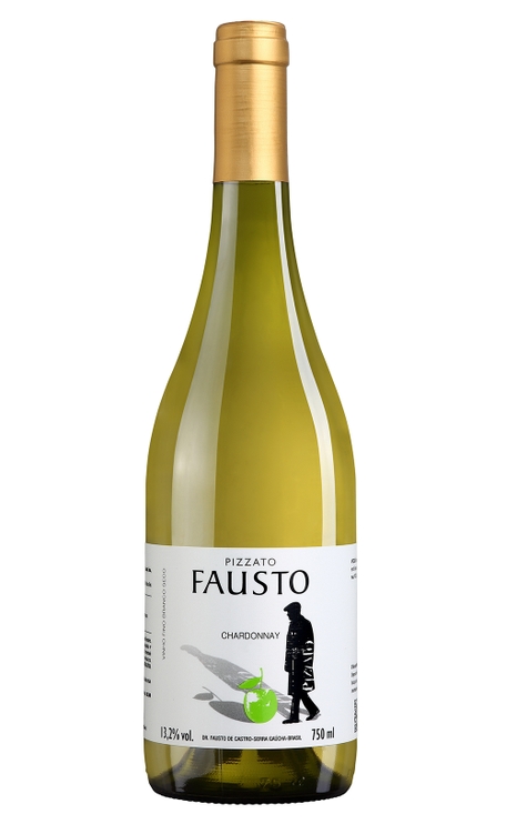Vinho Pizzato Branco Seco Brasil Fausto Chardonnay 750ml