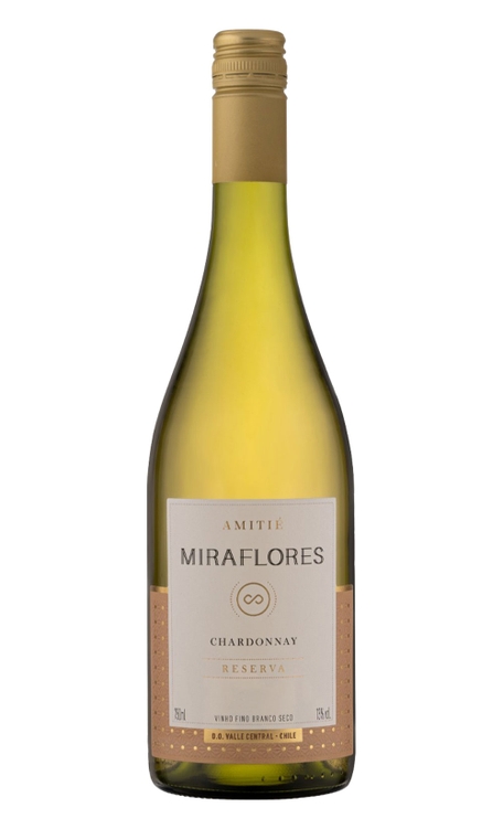Vinho Amitié Branco Seco Chile Miraflores Reserva Chardonnay 750ml