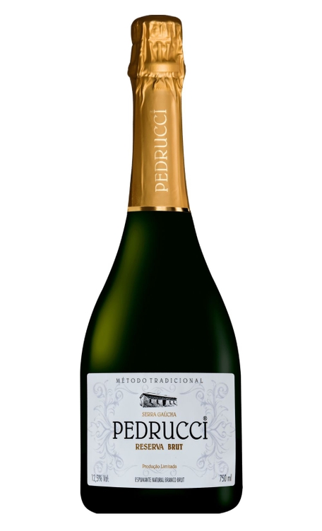 Espumante Casa Pedrucci Branco Brut Brasil Reserva Chardonnay, Pinot Noir, Riesling 750ml