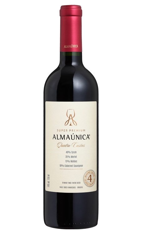 Vinho Almaúnica Tinto Seco Brasil Super Premium Blend 750ml