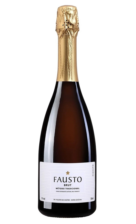 Espumante Pizzato Branco Brut Brasil Fausto Chardonnay, Pinot Noir 750ml