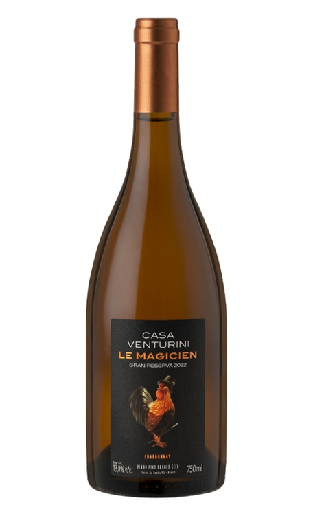 Vinho Casa Venturini Branco Seco Brasil Le Magicien Gran Reserva Chardonnay 750ml