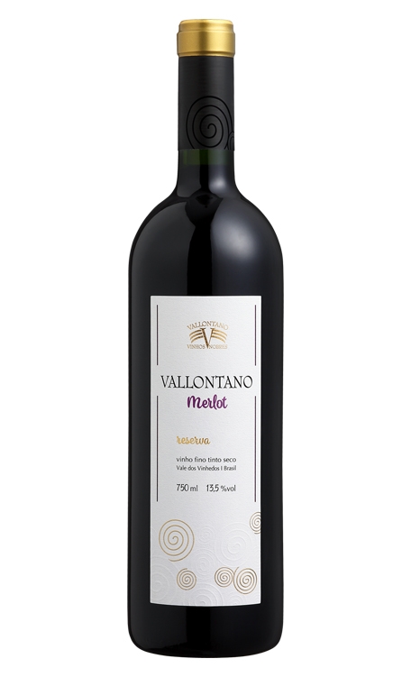 Vinho Vallontano Tinto Seco Brasil Reserva Merlot 750ml