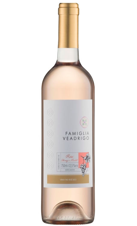 Vinho Famiglia Veadrigo Rosé Seco Brasil Merlot, Syrah 750ml