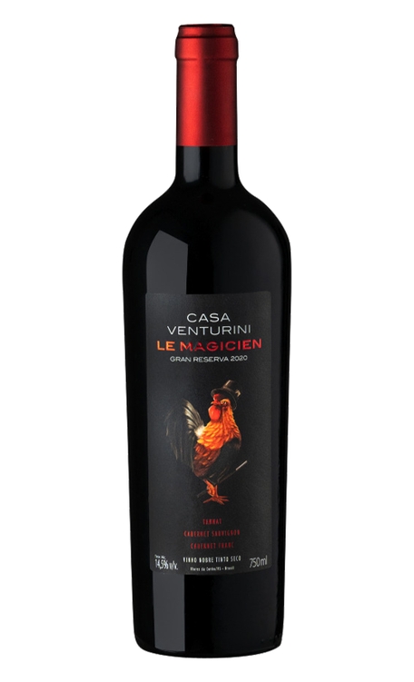 Vinho Casa Venturini Tinto Seco Brasil Le Magicien Gran Reserva Cabernet Franc, Cabernet Sauvignon, Tannat 750ml