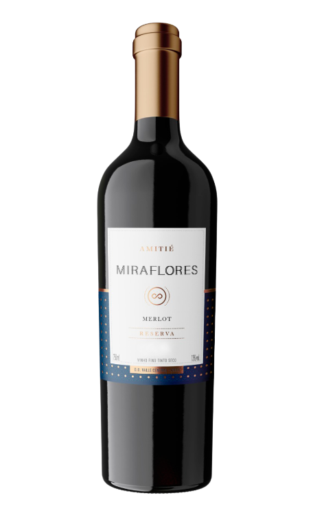 Vinho Amitié Tinto Seco Chile Miraflores Reserva Merlot 750ml