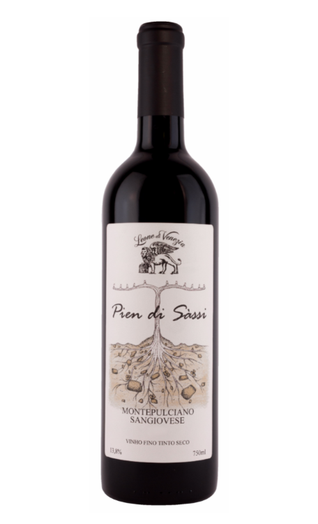 Vinho Leone Di Venezia Tinto Seco Brasil Pien Di Sassi Montepulciano, Sangiovese 750ml