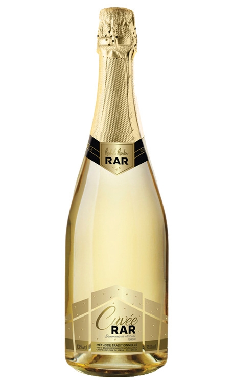Espumante Rar Branco Brut Brasil Cuvée Raul Chardonnay, Pinot Noir 750ml