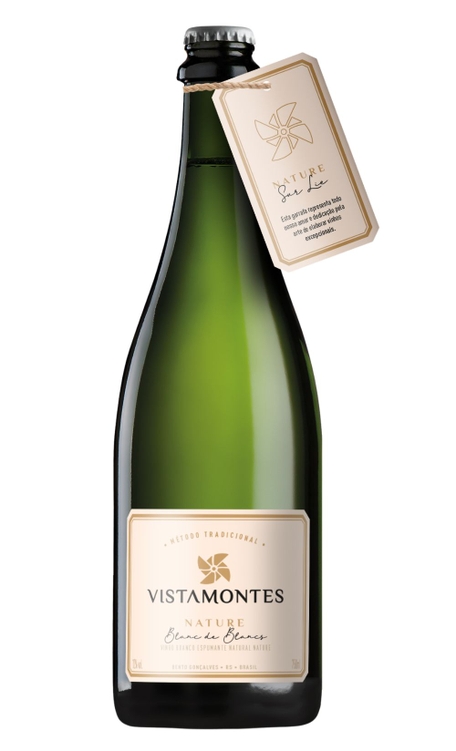 Espumante Vistamontes Branco Nature Brasil Blanc de Blancs Chardonnay, Riesling, Trebbiano 750ml