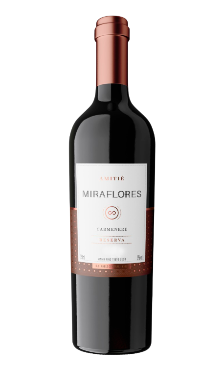Vinho Amitié Tinto Seco Chile Miraflores Reserva Carménère 750ml