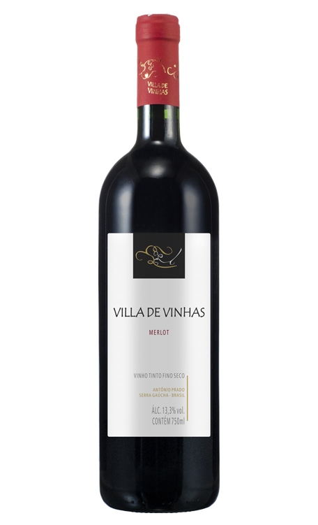 Vinho Vinícola Zanella Tinto Seco Brasil Villa de Vinhas Merlot 750ml