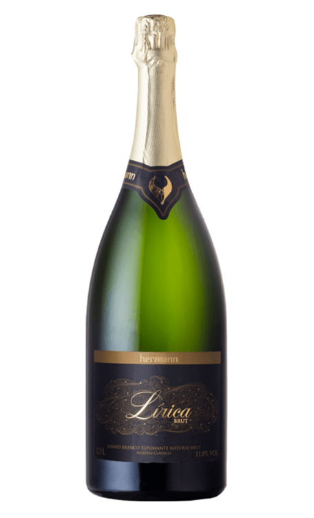 Espumante Vinícola Hermann Branco Brut Brasil Lírica Chardonnay, Pinot Noir 750ml