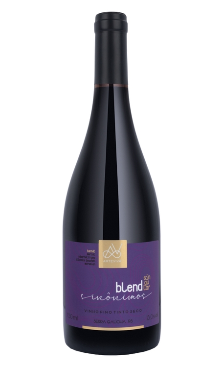 Vinho Vinícola Arte Viva Tinto Seco Brasil Singular Blend 750ml
