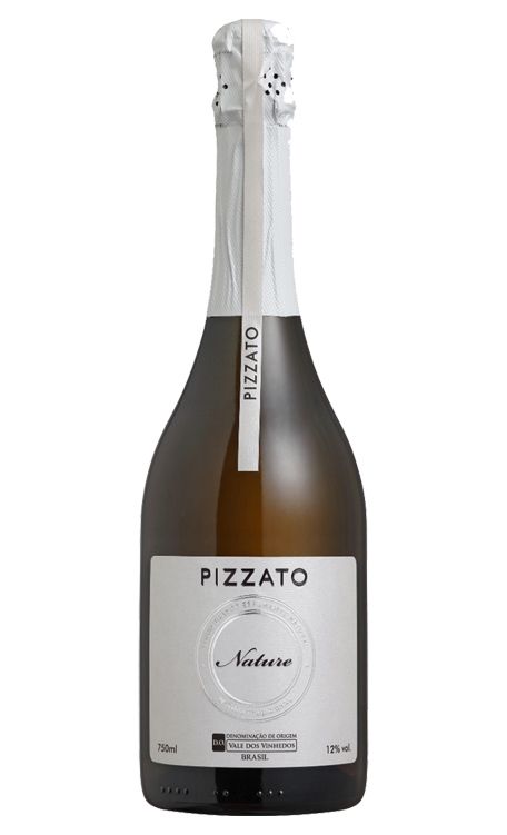 Espumante Pizzato Branco Nature Brasil Sur Lie Chardonnay, Pinot Noir 750ml