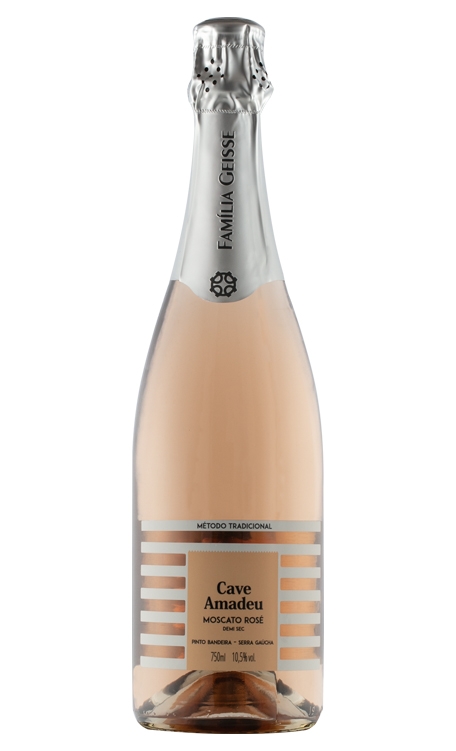Espumante Cave Amadeu Rosé Demi Sec Brasil Moscato 750ml