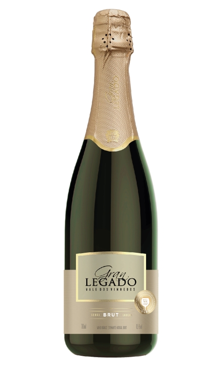 Espumante Gran Legado Branco Brut Brasil Chardonnay, Riesling, Trebbiano 750ml