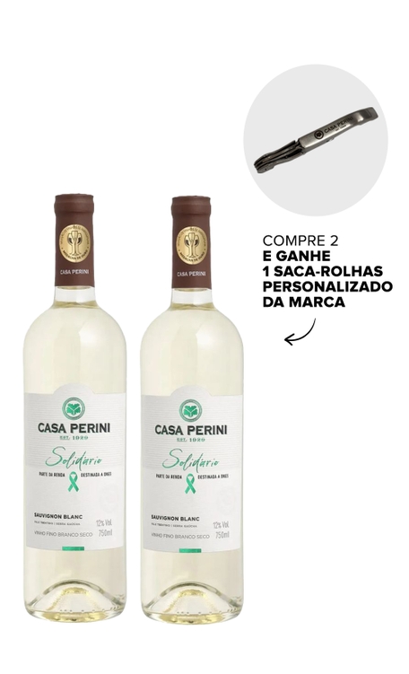 Vinho Casa Perini Branco Seco Brasil Solidário Sauvignon Blanc 750ml