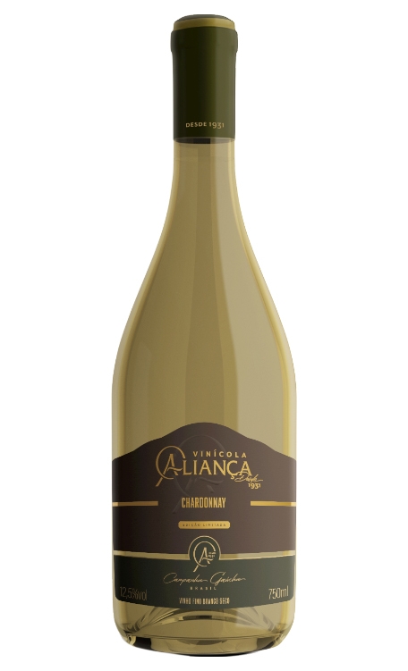 Vinho Vinícola Nova Aliança Branco Seco Brasil Chardonnay 750ml