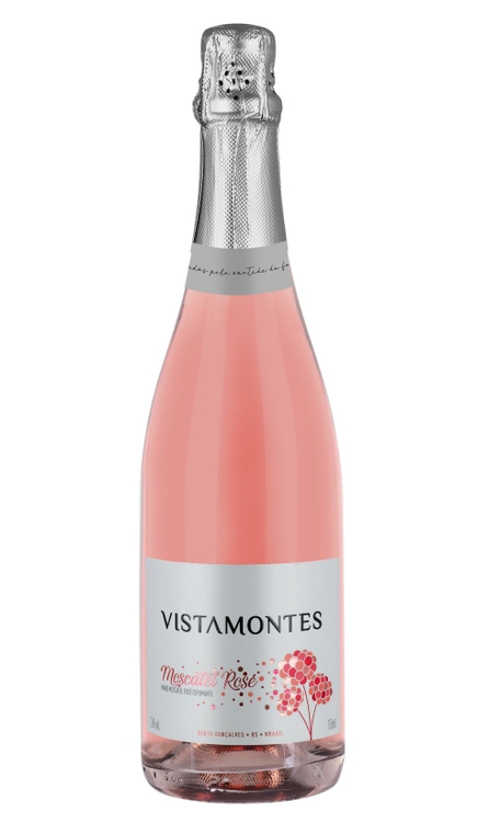 Espumante Vistamontes Rosé Moscatel Brasil Moscato 750ml