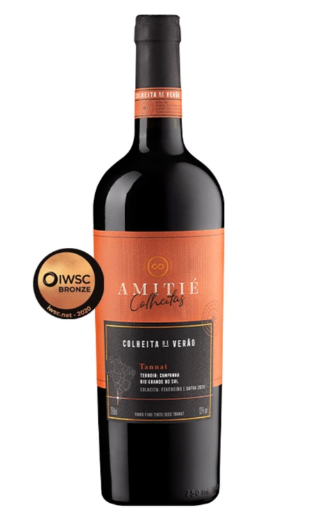 Vinho Amitié Tinto Seco Brasil Colheitas de Verão Tannat 750ml