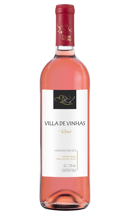 Vinho Vinícola Zanella Rosé Seco Brasil Villa de Vinhas Merlot 750ml