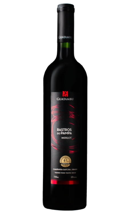 Vinho Vinícola Guatambu Tinto Seco Brasil Rastros do Pampa Merlot 750ml