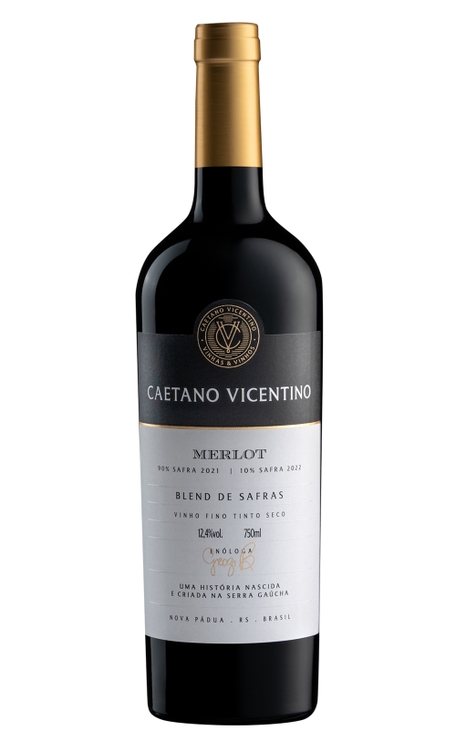Vinho Caetano Vicentino Tinto Seco Brasil Blend 750ml