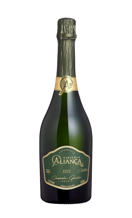 Espumante Vinícola Nova Aliança Branco Brut Brasil Chardonnay 750ml