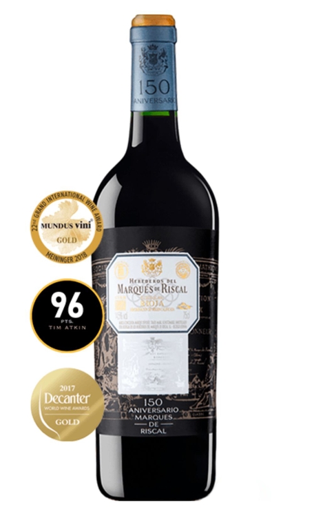 Vinho Marqués de Riscal Tinto Seco Espanha 150º Aniversário Gran Reserva Tempranillo 750ml