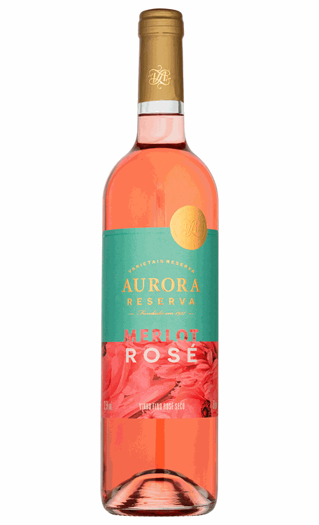 Vinho Vinícola Aurora Rosé Suave Brasil Reserva Merlot 750ml
