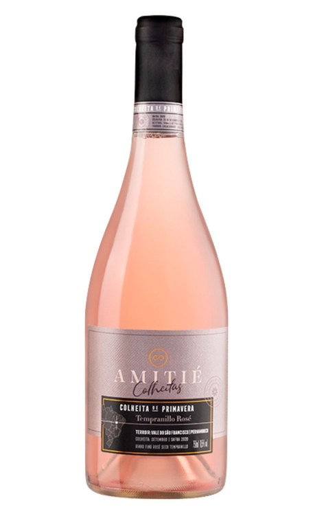 Vinho Amitié Rosé Seco Brasil Colheitas de Primavera Tempranillo 750ml