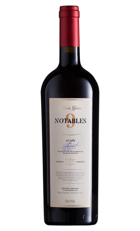 Vinho Vinícola Família Geisse Tinto Seco Chile Mário Geisse Gran 9 Notables Cabernet Sauvignon, Carménère, Petit Verdot 750ml