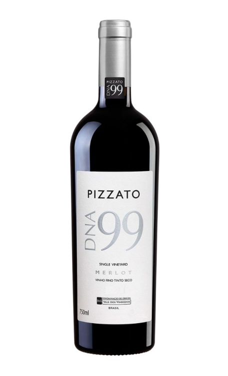 Vinho Pizzato Tinto Seco Brasil Dna 99 Merlot 750ml