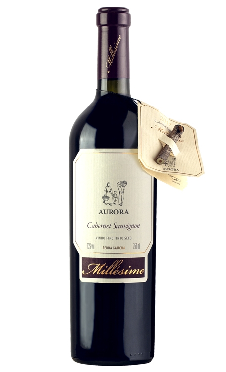 Vinho Vinícola Aurora Tinto Seco Brasil Millésime Cabernet Sauvignon 2018 750ml