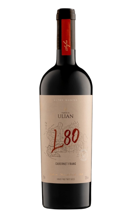 Vinho Família Ulian Tinto Seco Brasil L Oitenta Cabernet Franc 750ml