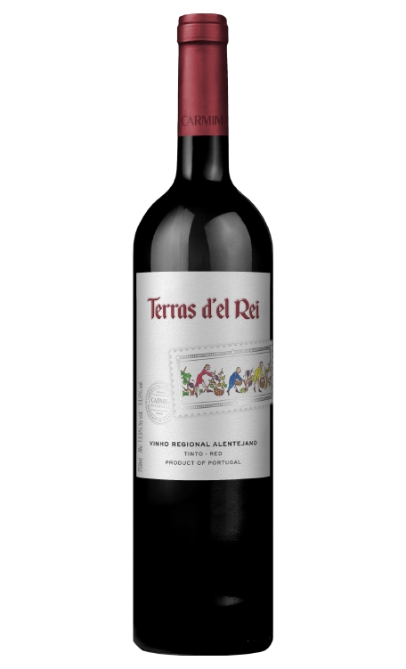 Vinho Carmim Reguengos Tinto Seco Portugal Terras D'el Rei Aragonez, Castelão, Trincadeira 750ml