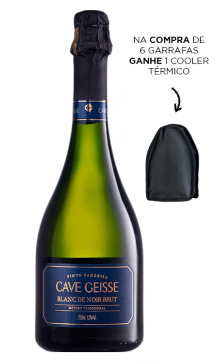 Espumante Vinícola Família Geisse Branco Brut Brasil Cave Geisse Blanc de Noir Pinot Noir 750ml