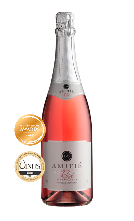 Espumante Amitié Rosé Moscatel Brasil Moscato 750ml