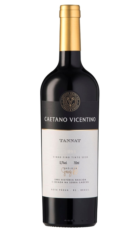 Vinho Caetano Vicentino Tinto Seco Brasil Tannat 750ml